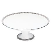 Haviland Plumes Platinum Footed Cake Platter