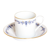 Haviland Marthe Bleu Coffee Cup + Saucer