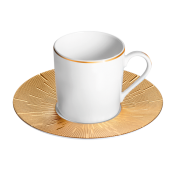 Haviland Infini Gold Coffee Cup + Saucer