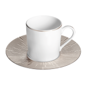Haviland Infini Platine Coffee Cup + Saucer