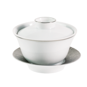Haviland Infini Platine Chinese Teacup / Soup + Saucer