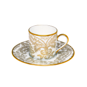 Haviland Damasse Ritz Coffee Cup And Saucer