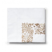 Sferra Saxon Champagne Full /Queen Flat Sheet - 96 X 114