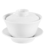 Haviland Infini Blanc Chinese Teacup + Saucer