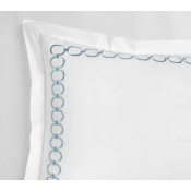SFERRA Catena White/Sea Boudoir Sham 12X16