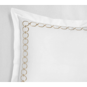 SFERRA Catena White/Sand Boudoir Sham 12X16