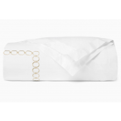 SFERRA Catena White/Sand Full/Queen Duvet Cover 88X92