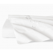 SFERRA Catena White/Lunar Full/Queen Flat Sheet 96X114