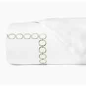 SFERRA Catena White/Willow King Duvet Cover