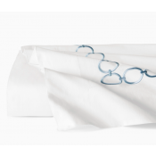 SFERRA Catena White/Sea King Flat Sheet 114X114