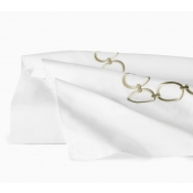 SFERRA Catena White/Willow King Flat Sheet