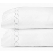 SFERRA Catena White/Lunar King Pillow Case / Pair