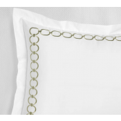 SFERRA Catena White/Willow Standard Sham