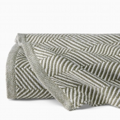 SFERRA Camilo White/Willow Twin Blanket