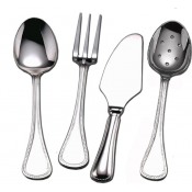 Couzon Le Perle Silverplate 4 Piece Hostess Set