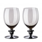 Versace Medusa Lumiere 2 Haze Short Stem Water Goblet - Set 2