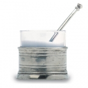Match Pewter Salt Cellar W/ Spoon