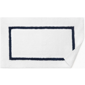 Sferra Lindo White/Navy Bath Rug - 23X59"