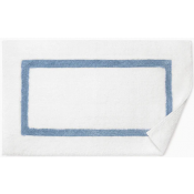 Sferra Lindo White/Sea Bath Rug - 23X59"