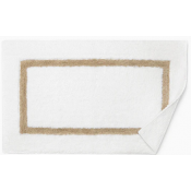 Sferra Lindo White/Sand Bath Rug - 23X59"
