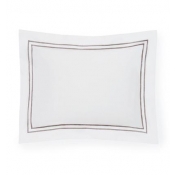 Sferra Grande Hotel White / Grey Continental Sham - 26 X 26