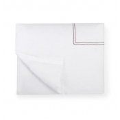 Sferra Grande Hotel White / Grey Full  / Queen Duvet Cover - 88 X 92