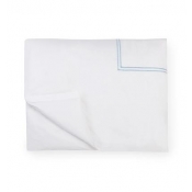 Sferra Grande Hotel White / Blue King Duvet Cover - 106X92