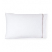Sferra Grande Hotel White / Grey King Pillowcase / Pair - 22 X 42