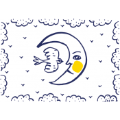Gien Archipel Sentimental Placemats Moon + Cloud - Set 2