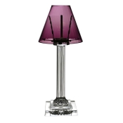 William Yeoward Crystal Carmen Amethyst Candle Lamp - 16"