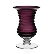 William Yeoward Country Amethyst Ripples Footed Vase - 8.5"