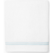 Sferra Aura Nuova White/Aqua Bath Sheet - 40X70