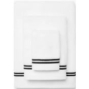 Sferra Aura Nuova White/Black Bath Towel - 30X60