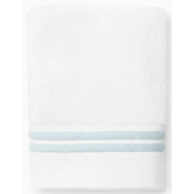 Sferra Aura Nuova White/Aqua Wash Cloth - 12X12