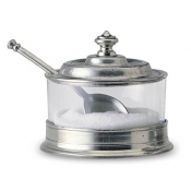 Match Pewter Jam Pot W/Spoon