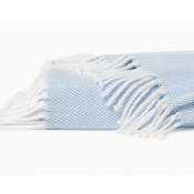 Sferra Celine Throw - White /Sea