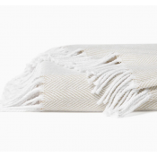 Sferra Celine Throw - White / Sand