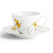Michael Aram Butterfly Gingko Gold Cup & Saucer - 11oz.
