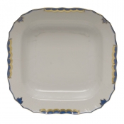 Herend Princess Victoria Blue Square Fruit Dish- 11"Sq