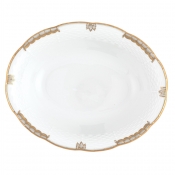 Herend Princess Victoria Gray Oval Vegetable Dish