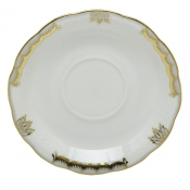 Herend Princess Victoria Gray Tea Saucer -  6"