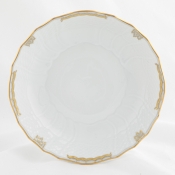 Herend Princess Victoria Gray Scalloped Dinner Bowl