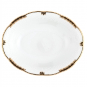 Herend Princess Victoria Black Oval Vegetable Dish