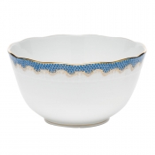 Herend Fishscale Blue Round Bowl