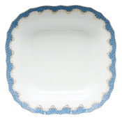 Herend Fishscale Blue Square Fruit Dish