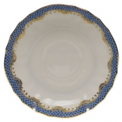 Herend Fishscale Blue Canton Saucer