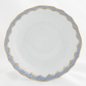 Herend Fishscale Light Blue Scalloped Dinner Bowl