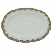 Herend Fishscale Gray Platter - 15"