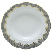 Herend Fishscale Gray Dessert Plate - 8.25"