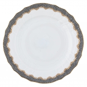 Herend Fish Scale Black Service Plate - 11"